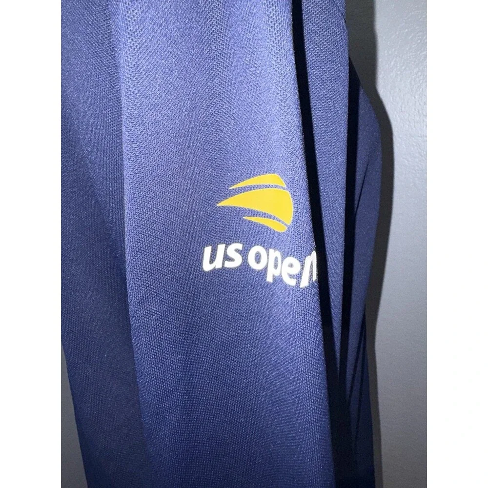 NWT US Open Polo Ralph Lauren Umpire Polo Shirt Long Sleeve Navy Medium Tennis